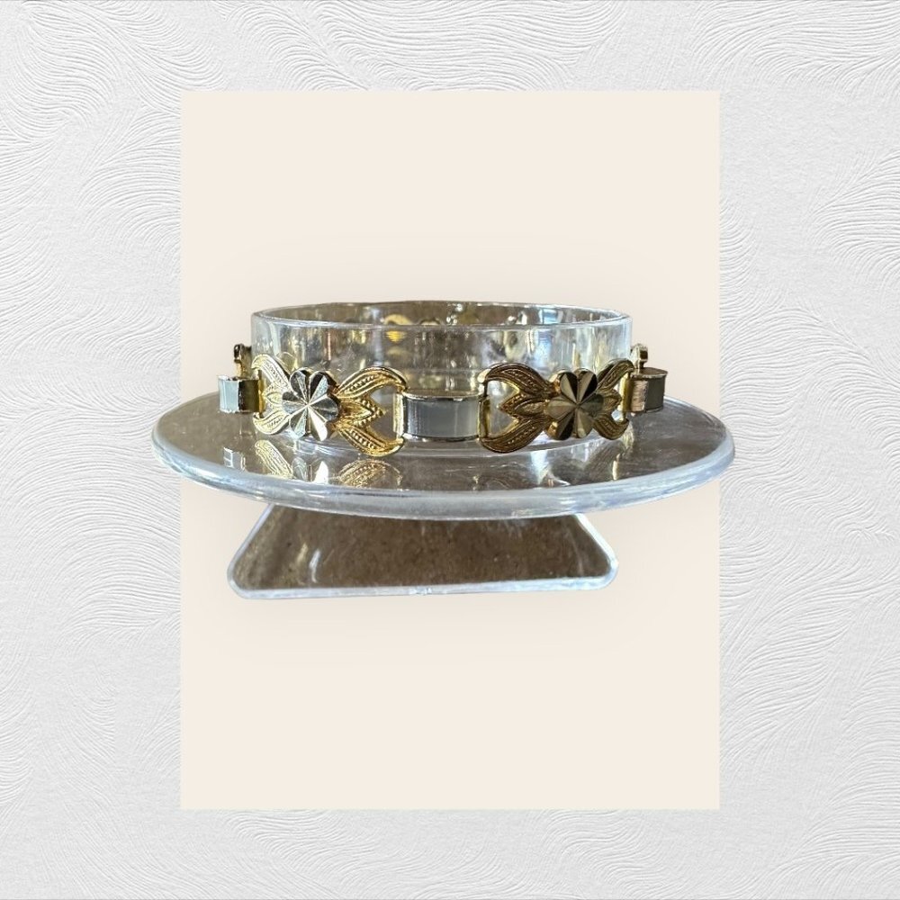 Vintage Damascene Art Deco Goldβ Tone Bracelet